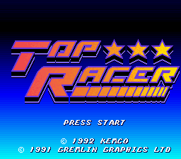 Top Racer (Japan) Title Screen